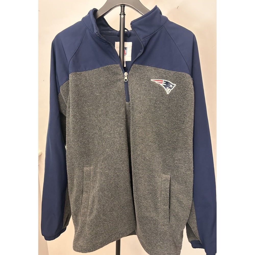 New England Patriots Fleece Jacket 1/4 Quarter Zip Football NFL Apparel 2XL Fans